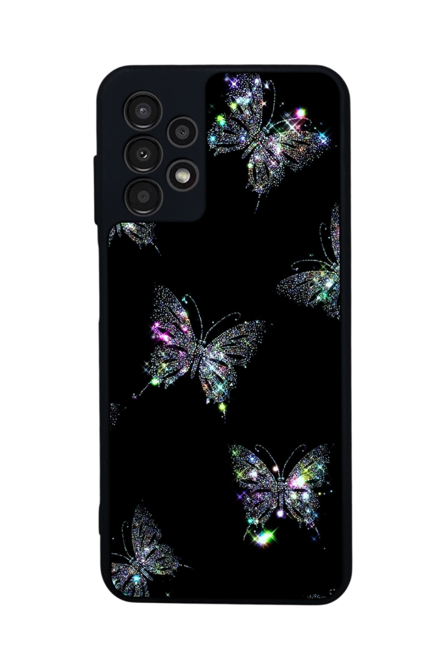 Samsung Galaxy A13 Uyumlu Kelebek Tasarımlı Glossy Premium Kılıf