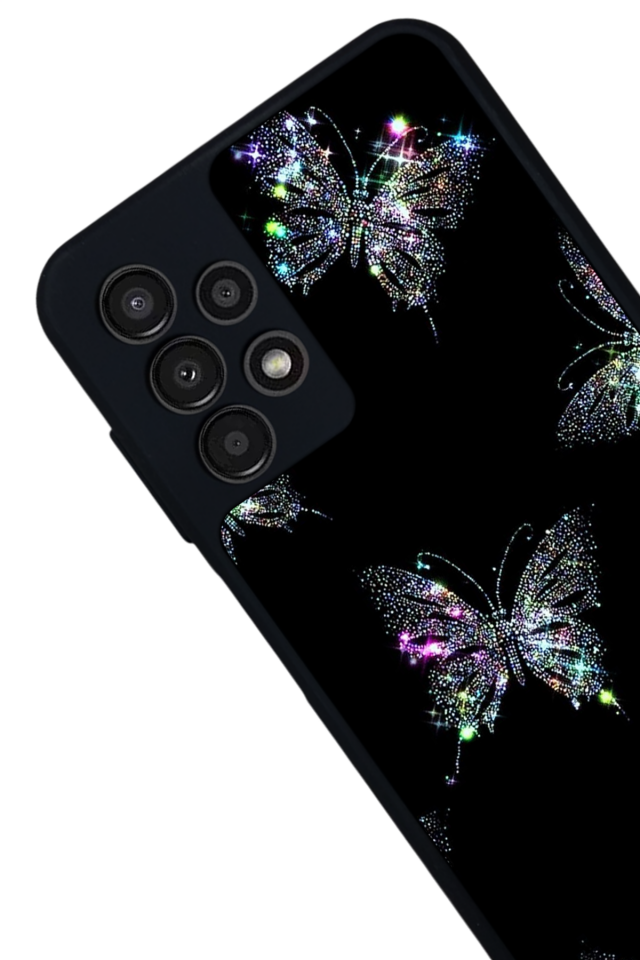 Samsung Galaxy A13 Uyumlu Kelebek Tasarımlı Glossy Premium Kılıf