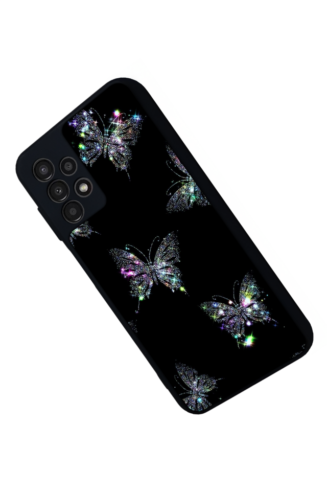 Samsung Galaxy A13 Uyumlu Kelebek Tasarımlı Glossy Premium Kılıf