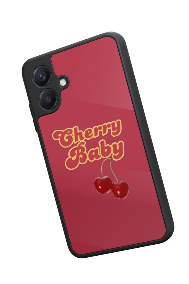 Samsung Galaxy A07 Uyumlu Kiraz Tasarımlı Glossy Premium Kılıf