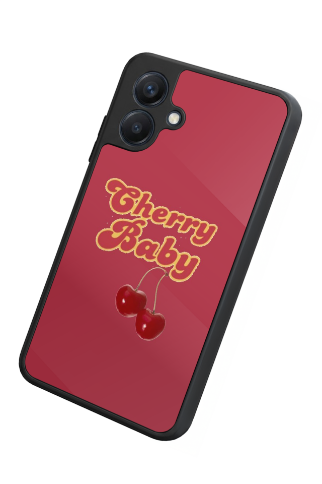 Samsung Galaxy A07 Uyumlu Kiraz Tasarımlı Glossy Premium Kılıf