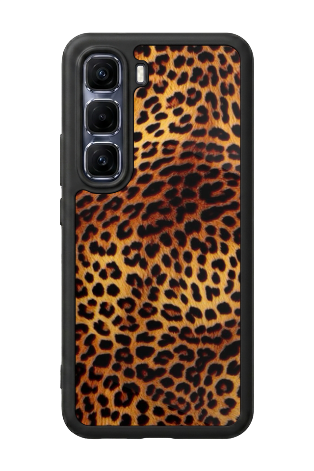 Infinix Hot 60 Pro Plus Uyumlu Leopar Tasarımlı Glossy Premium Kılıf