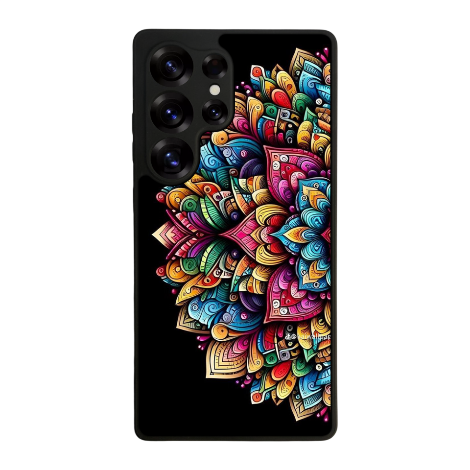 Samsung Galaxy S25 Ultra Uyumlu Mandala Tasarımlı Glossy Premium Kılıf