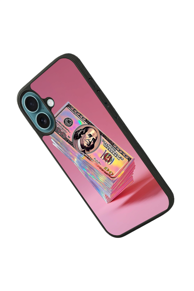 iPhone 16 Uyumlu Money Para Tasarımlı Glossy Premium Kılıf