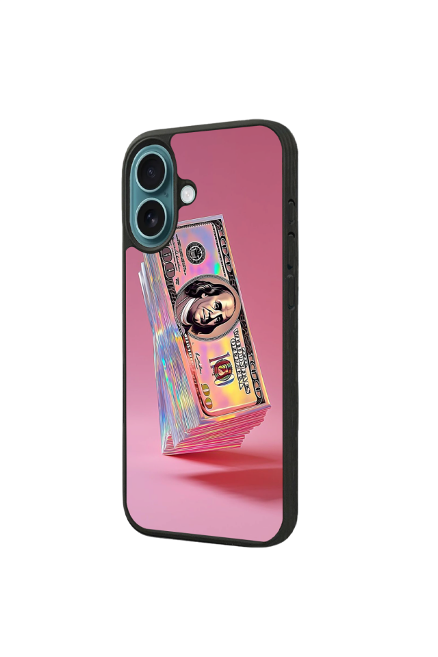 iPhone 16 Uyumlu Money Para Tasarımlı Glossy Premium Kılıf