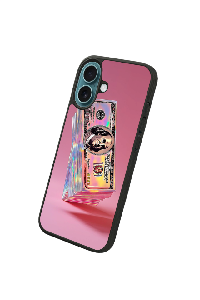 iPhone 16 Uyumlu Money Para Tasarımlı Glossy Premium Kılıf