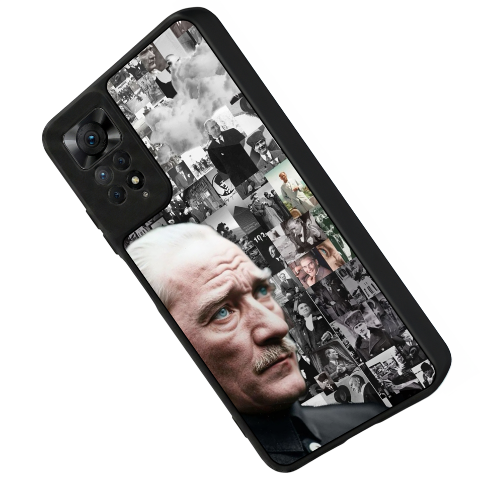 Xiaomi Redmi Note 12 Pro Uyumlu Mustafa Kemal Ataturk Tasarımlı Glossy Premium Kılıf
