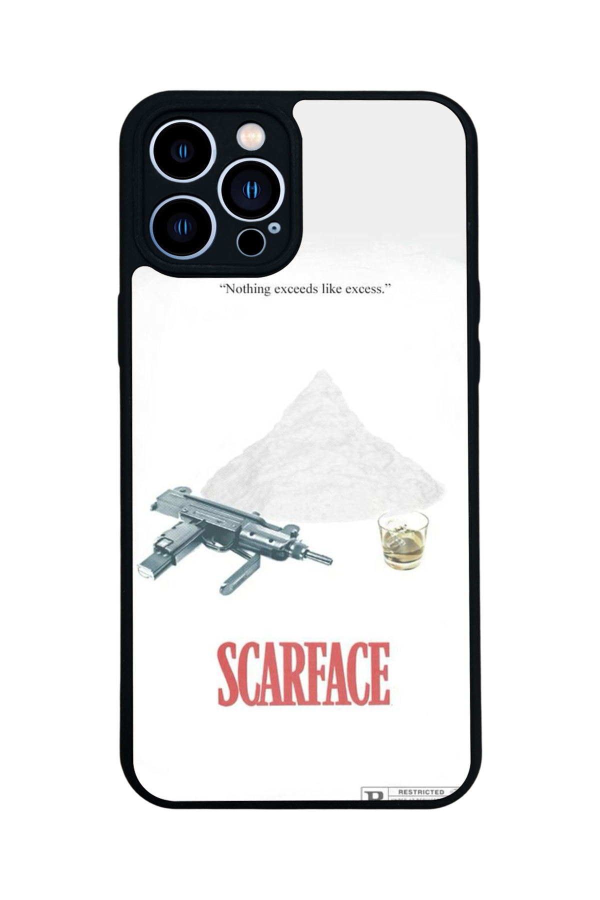 iPhone 12 Pro Max Uyumlu Scarface Tasarımlı Glossy Premium Kılıf