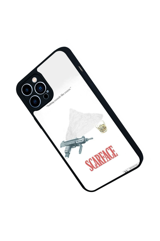 iPhone 12 Pro Max Uyumlu Scarface Tasarımlı Glossy Premium Kılıf