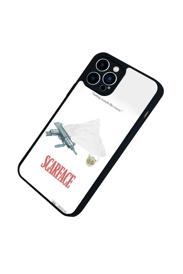 iPhone 12 Pro Max Uyumlu Scarface Tasarımlı Glossy Premium Kılıf