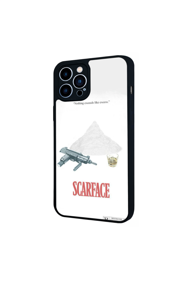 iPhone 12 Pro Max Uyumlu Scarface Tasarımlı Glossy Premium Kılıf