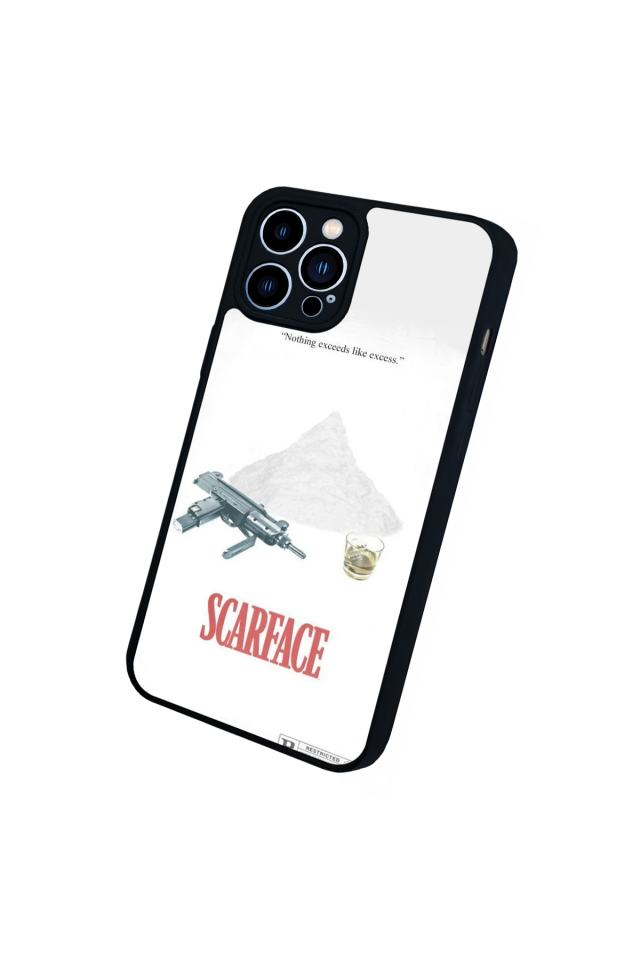 iPhone 12 Pro Max Uyumlu Scarface Tasarımlı Glossy Premium Kılıf