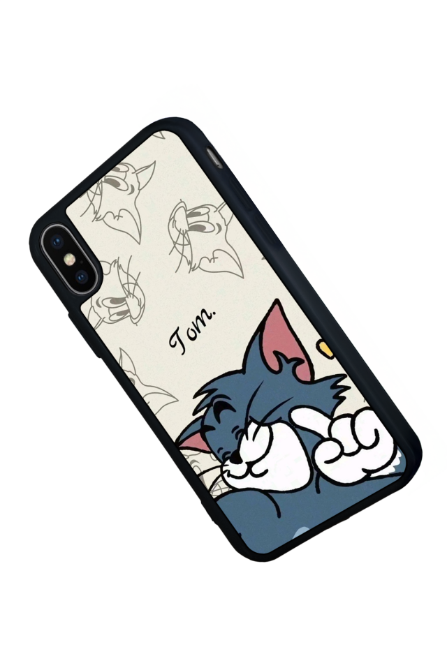 iPhone XS Max Uyumlu Tom And Jerry Tasarımlı Glossy Premium Kılıf