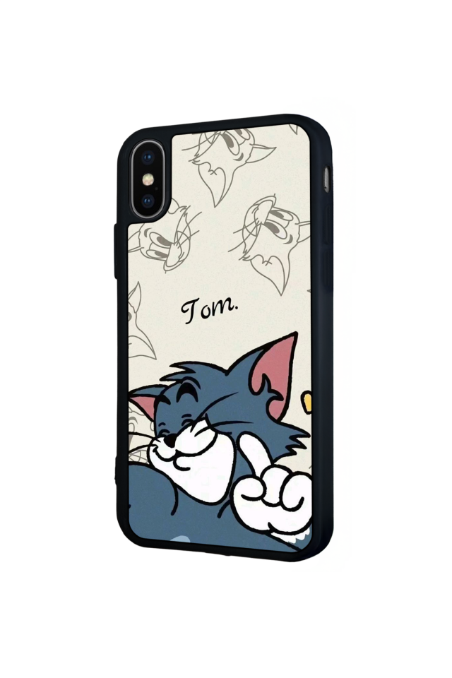 iPhone XS Max Uyumlu Tom And Jerry Tasarımlı Glossy Premium Kılıf