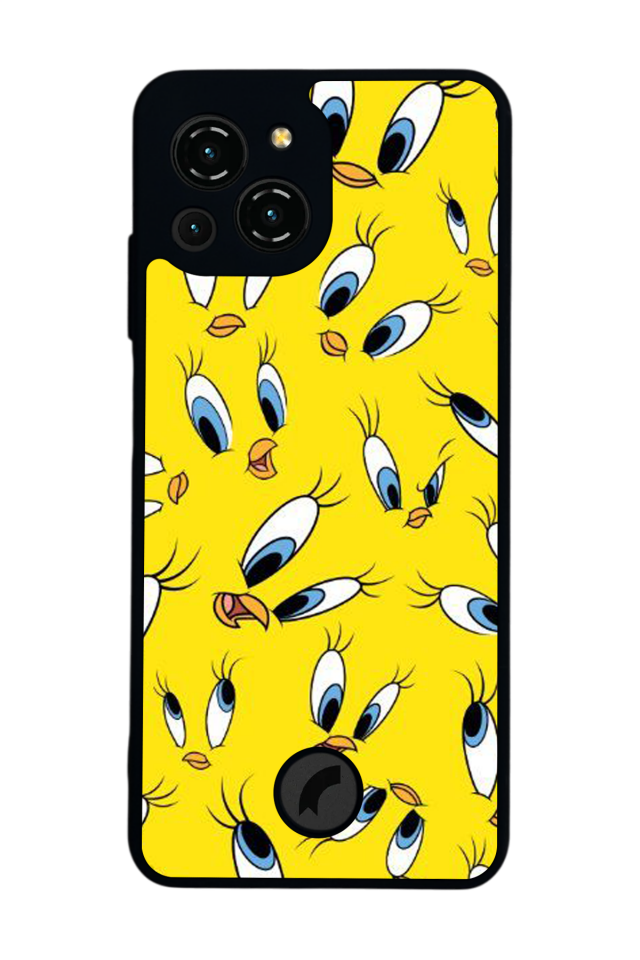 Reeder S23 Pro Max Uyumlu tweety Tasarımlı Glossy Premium Kılıf