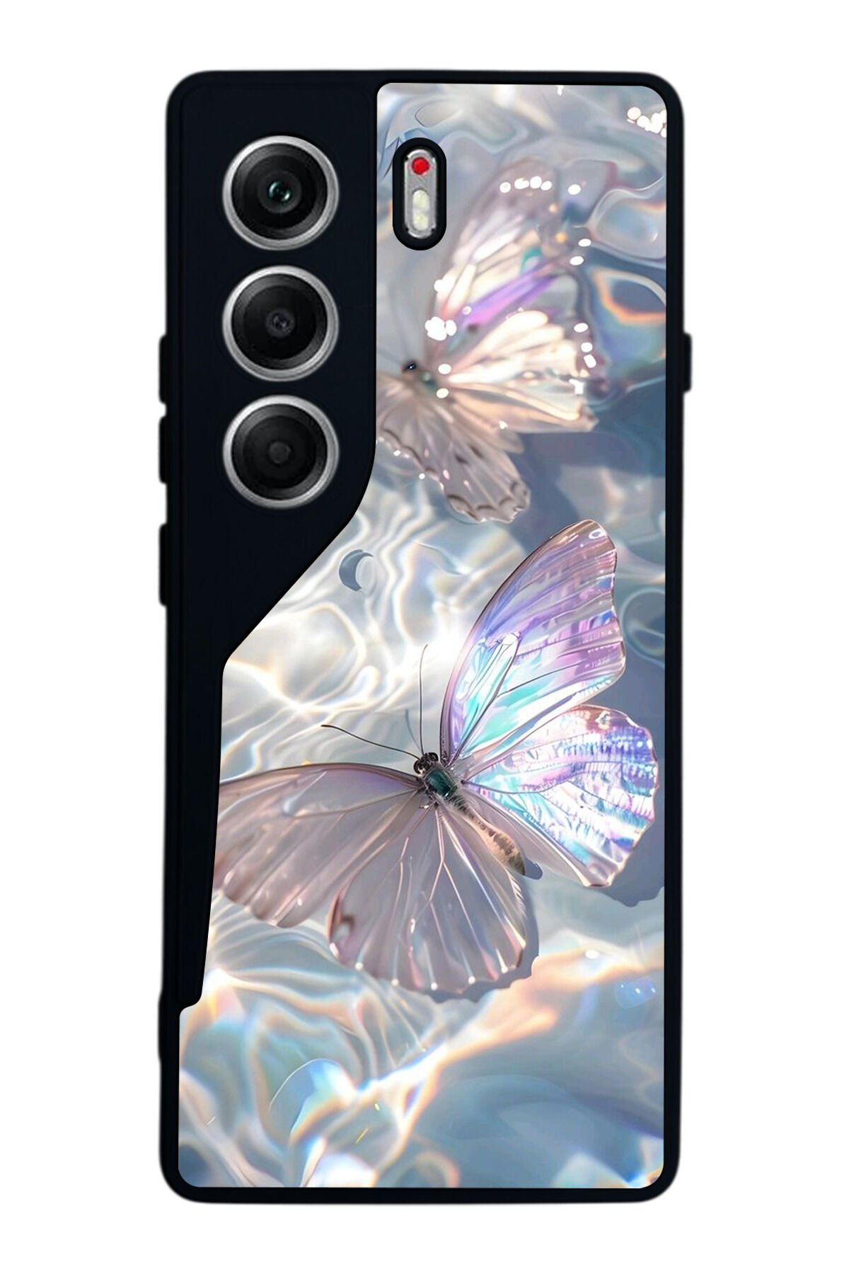 Tecno Camon 40 Uyumlu Kelebek Tasarımlı Glossy Premium Kılıf