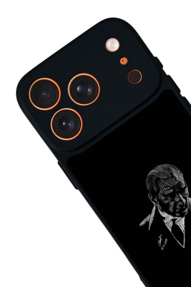 iPhone 17 Pro Uyumlu Mustafa Kemal Ataturk Tasarımlı Glossy Premium Kılıf