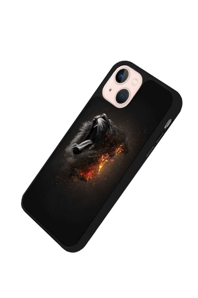 iPhone 15 Uyumlu Aslan Tasarımlı Glossy Premium Kılıf