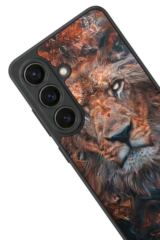 Samsung Galaxy S26 Uyumlu Aslan Tasarımlı Glossy Premium Kılıf