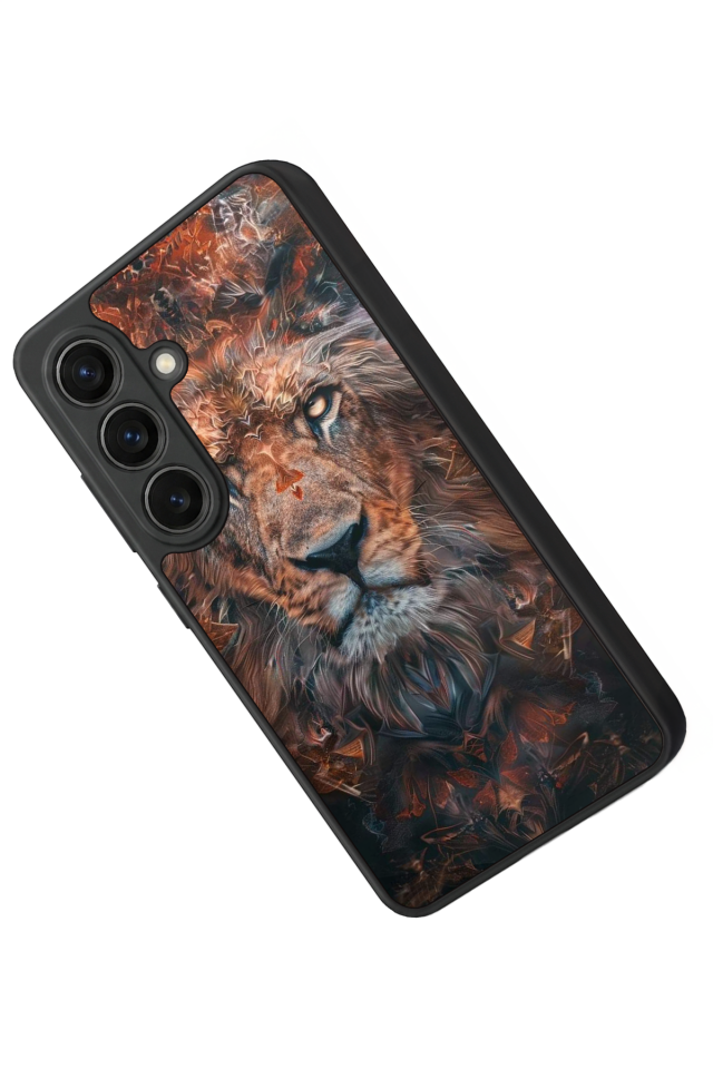 Samsung Galaxy S26 Uyumlu Aslan Tasarımlı Glossy Premium Kılıf