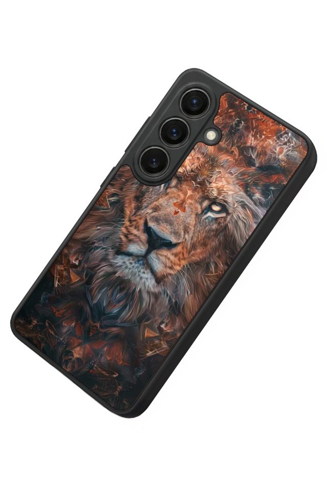 Samsung Galaxy S26 Uyumlu Aslan Tasarımlı Glossy Premium Kılıf