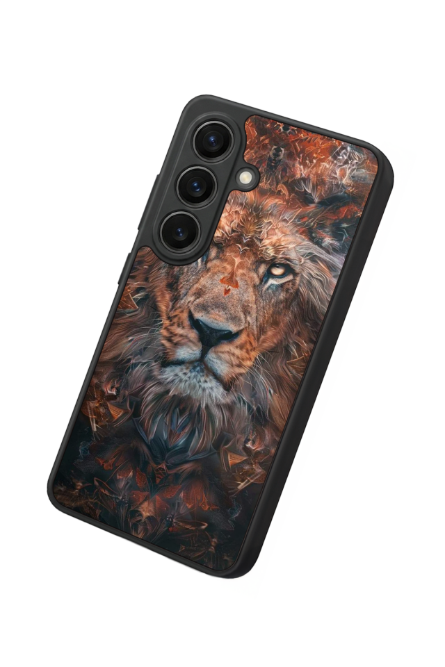 Samsung Galaxy S26 Uyumlu Aslan Tasarımlı Glossy Premium Kılıf