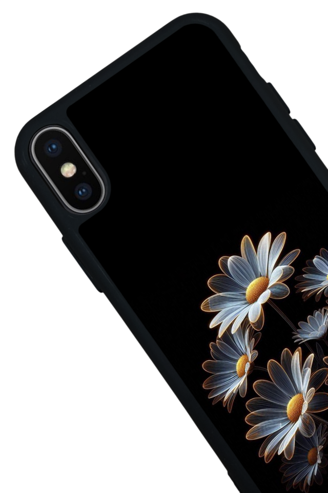 iPhone X/ XS Uyumlu Cicek Tasarımlı Glossy Premium Kılıf