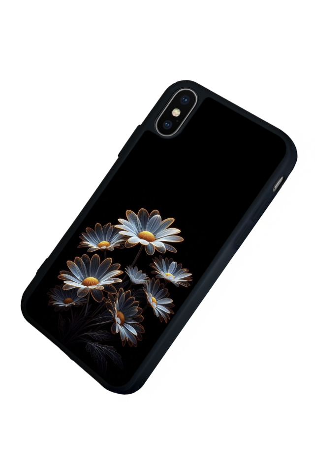 iPhone X/ XS Uyumlu Cicek Tasarımlı Glossy Premium Kılıf
