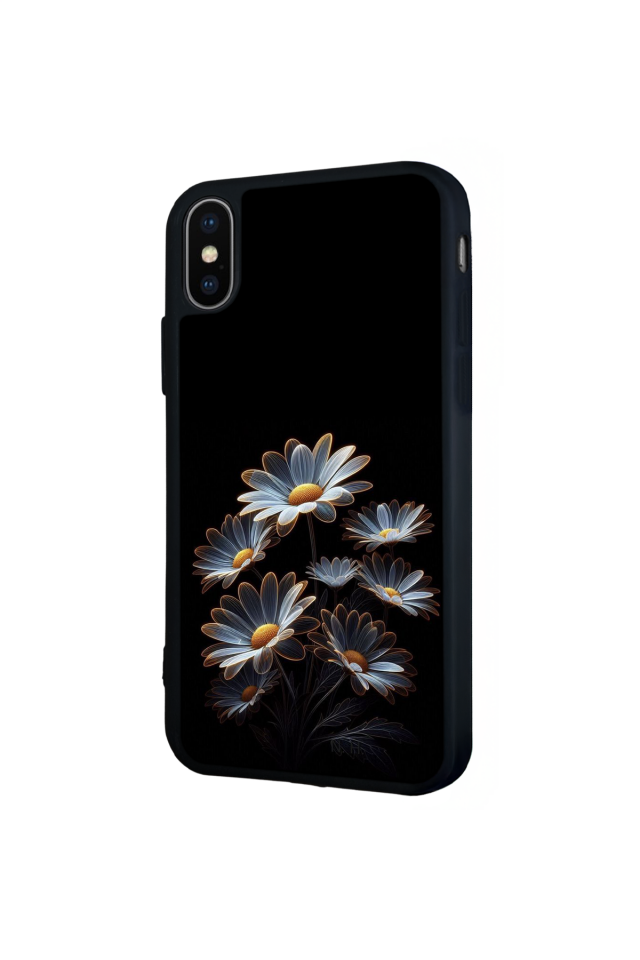 iPhone X/ XS Uyumlu Cicek Tasarımlı Glossy Premium Kılıf