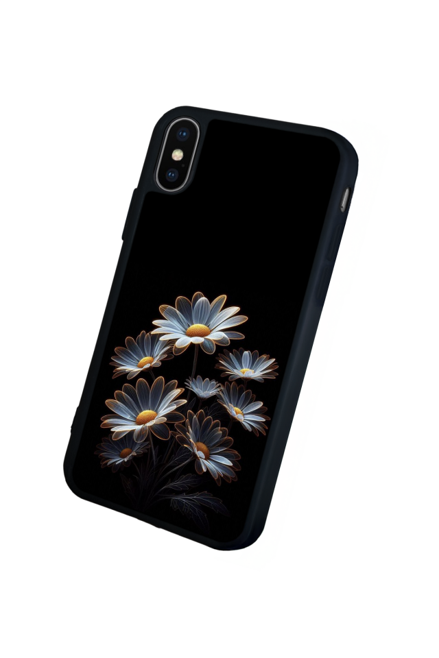 iPhone X/ XS Uyumlu Cicek Tasarımlı Glossy Premium Kılıf