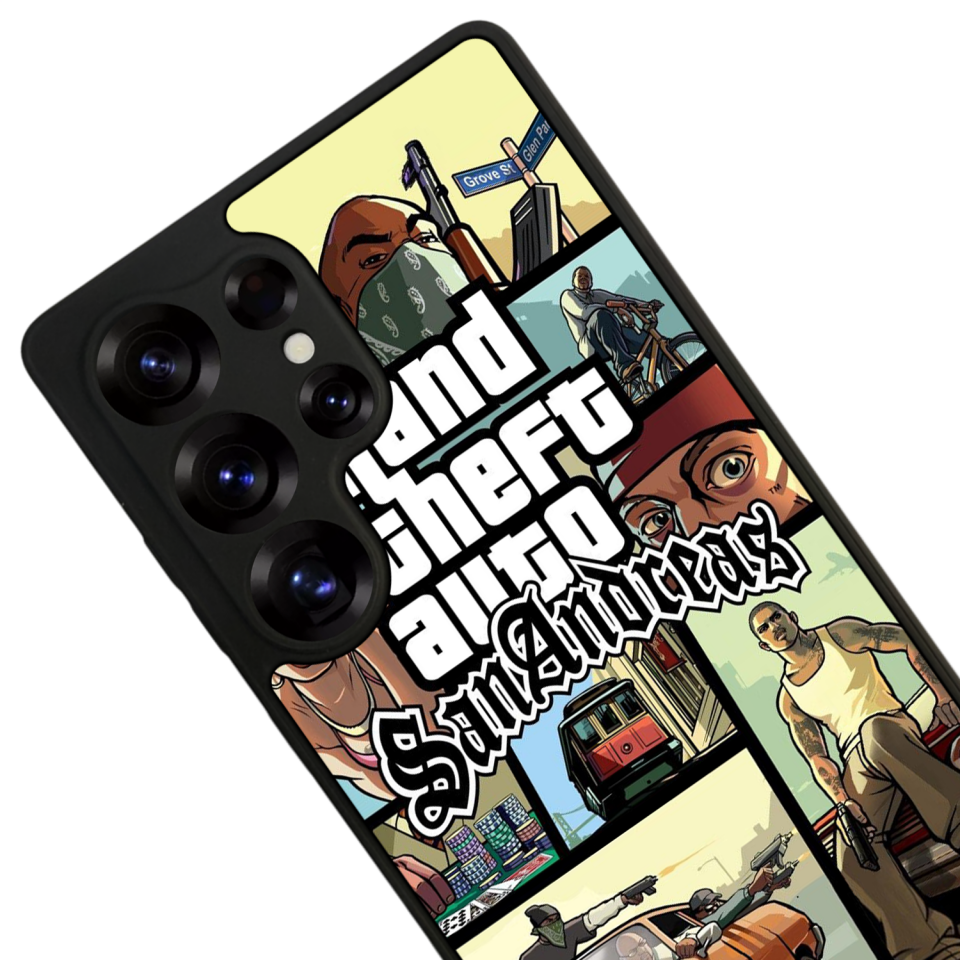 Samsung Galaxy S25 Ultra Uyumlu GTA Tasarımlı Glossy Premium Kılıf