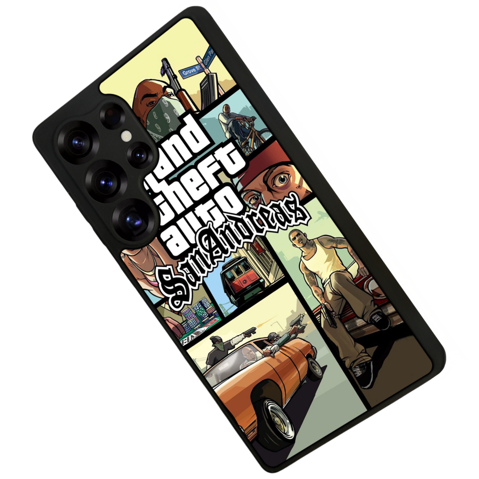 Samsung Galaxy S25 Ultra Uyumlu GTA Tasarımlı Glossy Premium Kılıf