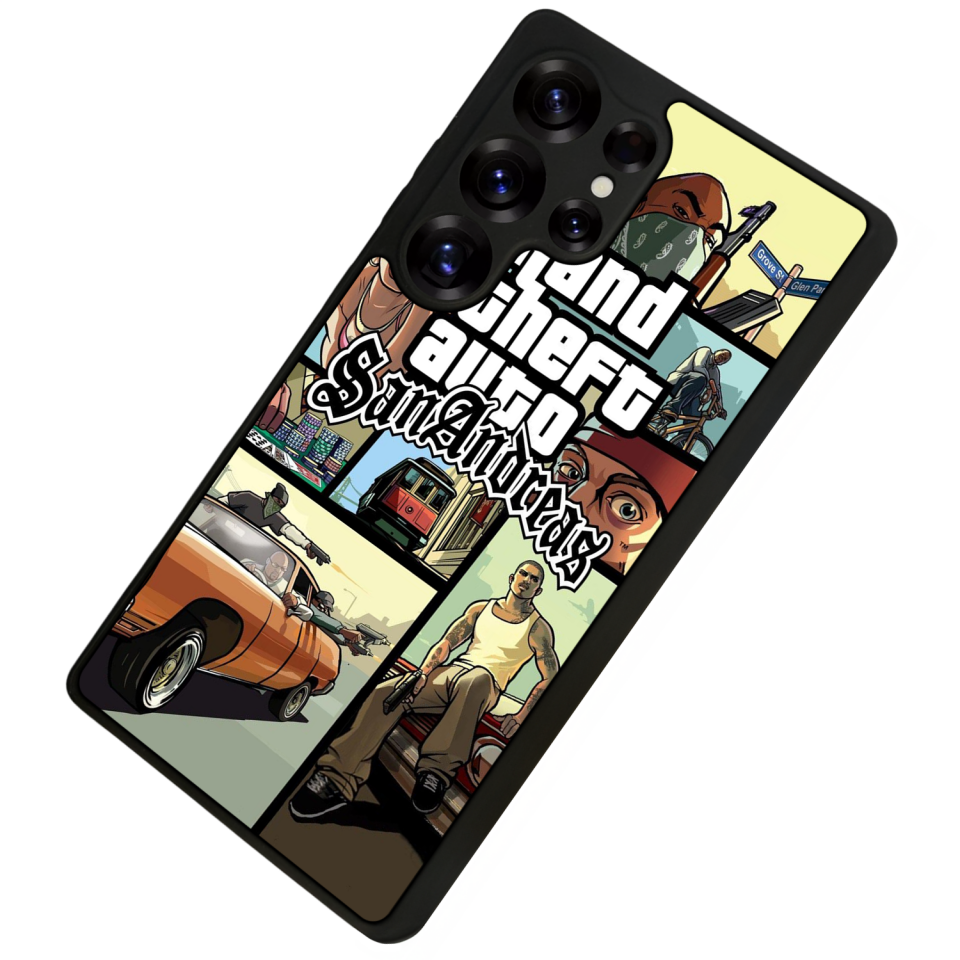 Samsung Galaxy S25 Ultra Uyumlu GTA Tasarımlı Glossy Premium Kılıf