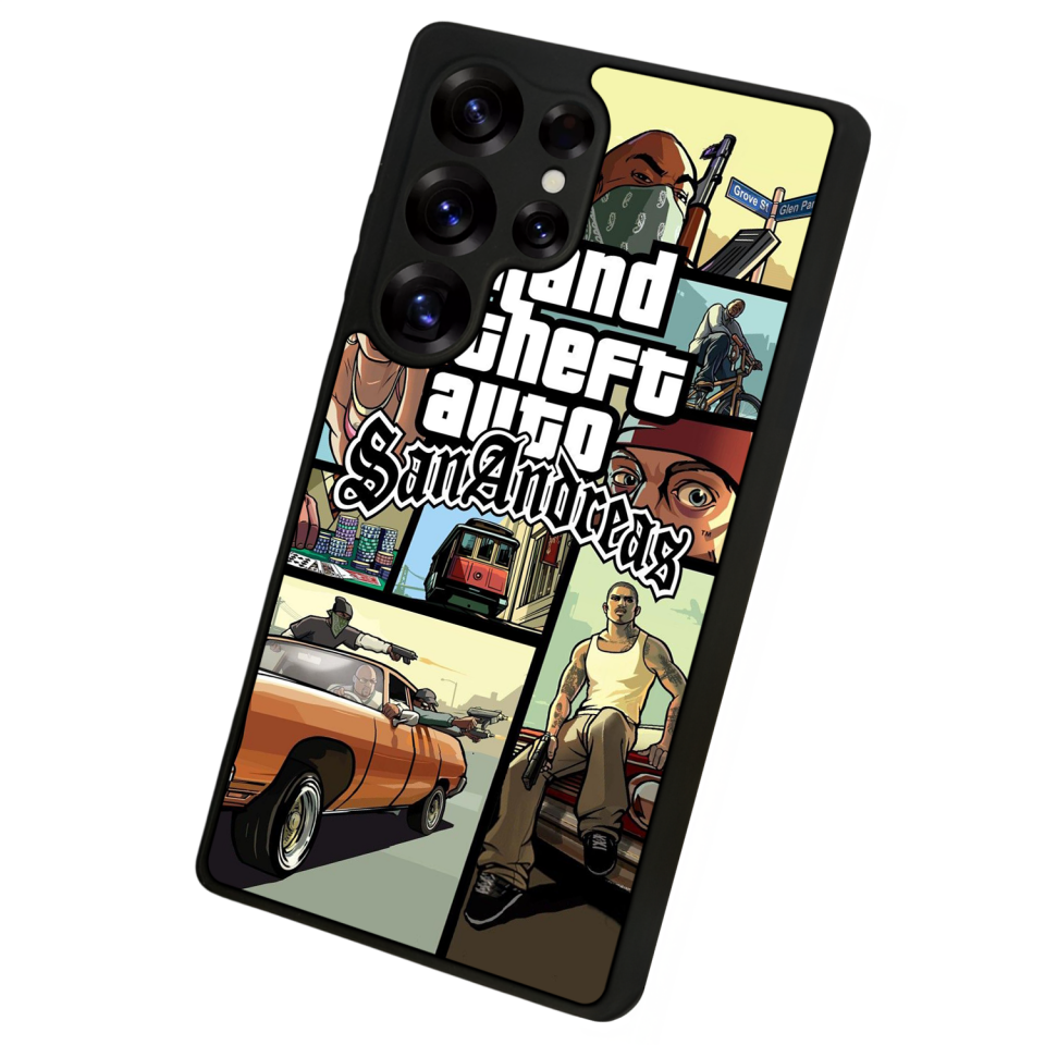 Samsung Galaxy S25 Ultra Uyumlu GTA Tasarımlı Glossy Premium Kılıf