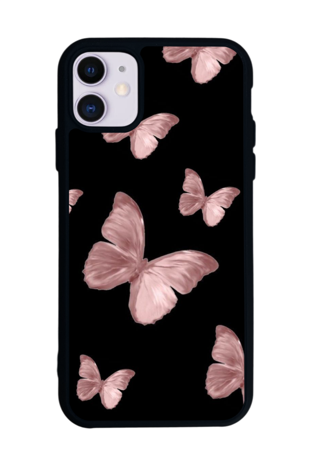 iPhone 11 Uyumlu Kelebek Tasarımlı Glossy Premium Kılıf