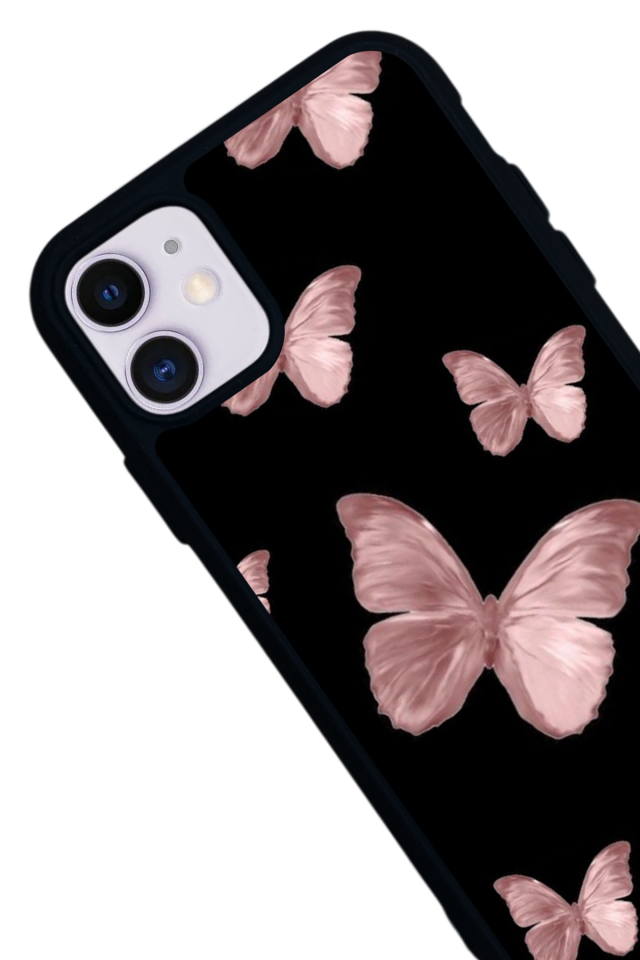 iPhone 11 Uyumlu Kelebek Tasarımlı Glossy Premium Kılıf
