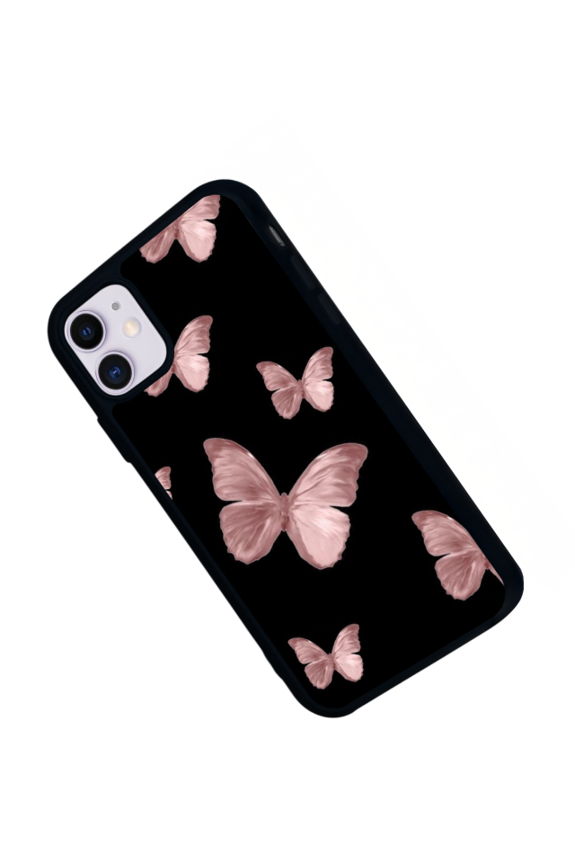 iPhone 11 Uyumlu Kelebek Tasarımlı Glossy Premium Kılıf