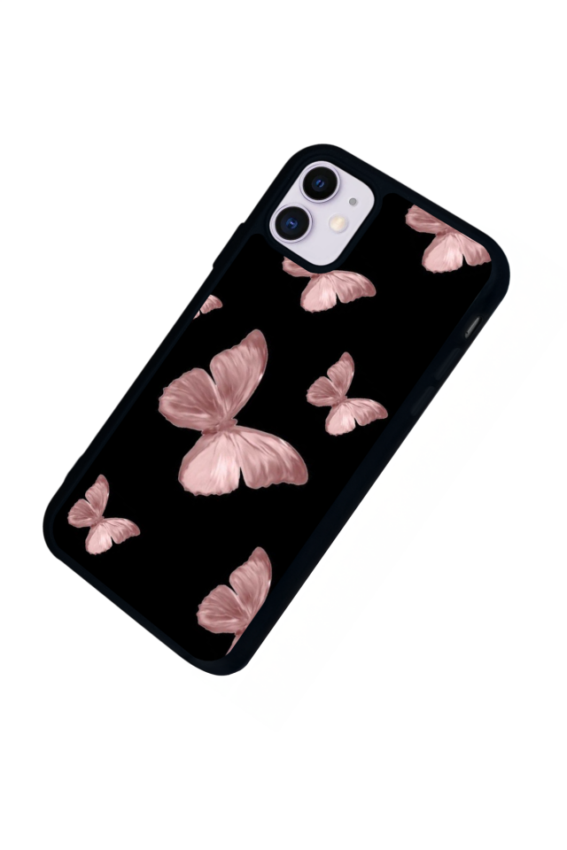 iPhone 11 Uyumlu Kelebek Tasarımlı Glossy Premium Kılıf