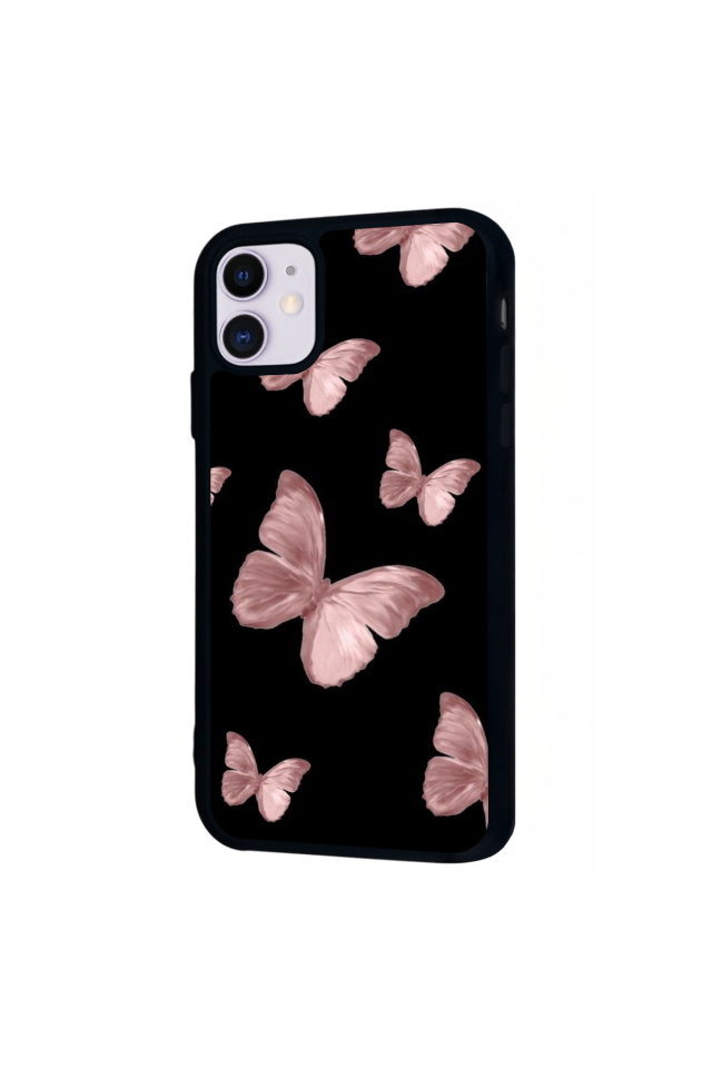 iPhone 11 Uyumlu Kelebek Tasarımlı Glossy Premium Kılıf