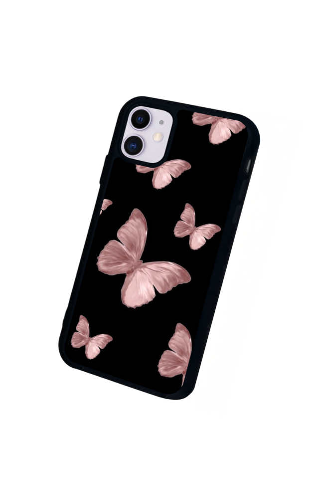 iPhone 11 Uyumlu Kelebek Tasarımlı Glossy Premium Kılıf