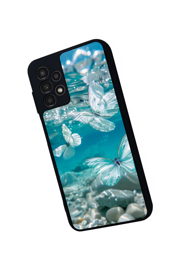 Samsung Galaxy A13 Uyumlu Kelebek Tasarımlı Glossy Premium Kılıf