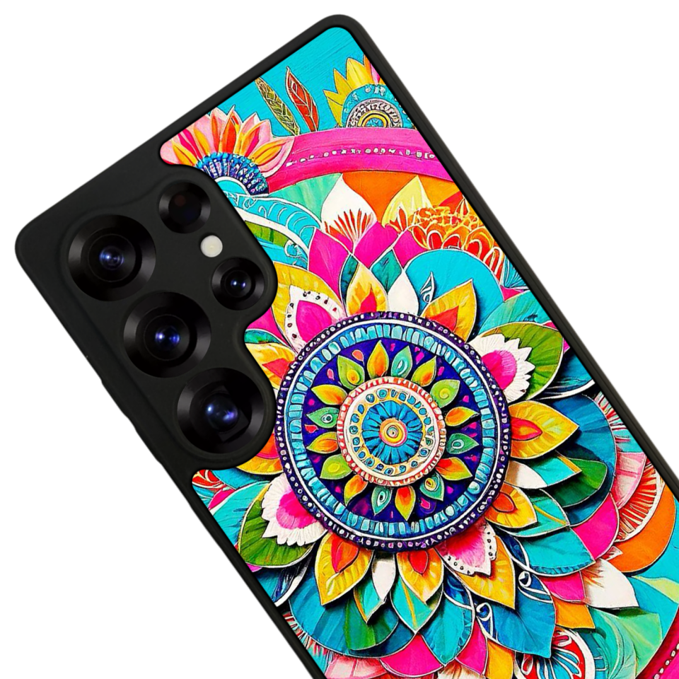 Samsung Galaxy S25 Ultra Uyumlu Mandala Tasarımlı Glossy Premium Kılıf