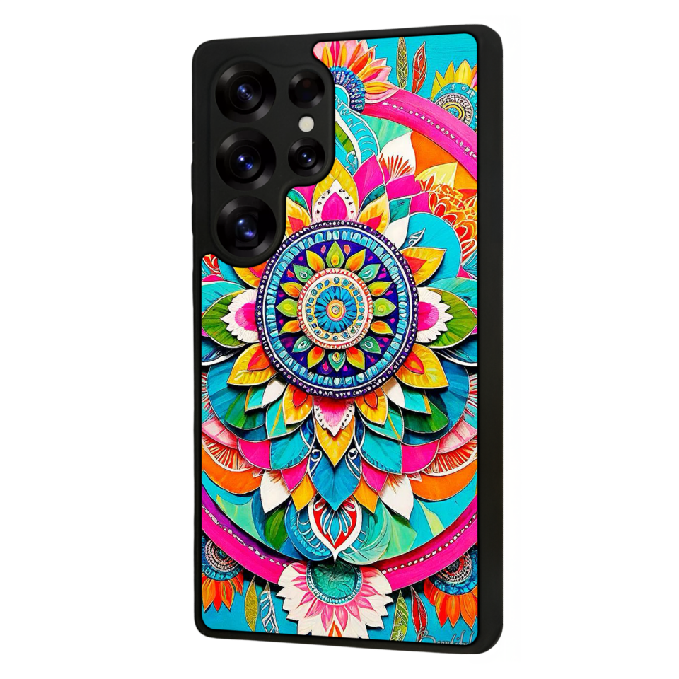 Samsung Galaxy S25 Ultra Uyumlu Mandala Tasarımlı Glossy Premium Kılıf