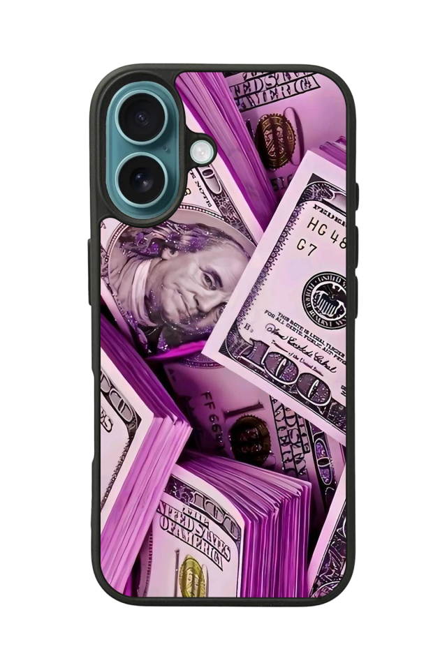 iPhone 16 Uyumlu Money Para Tasarımlı Glossy Premium Kılıf