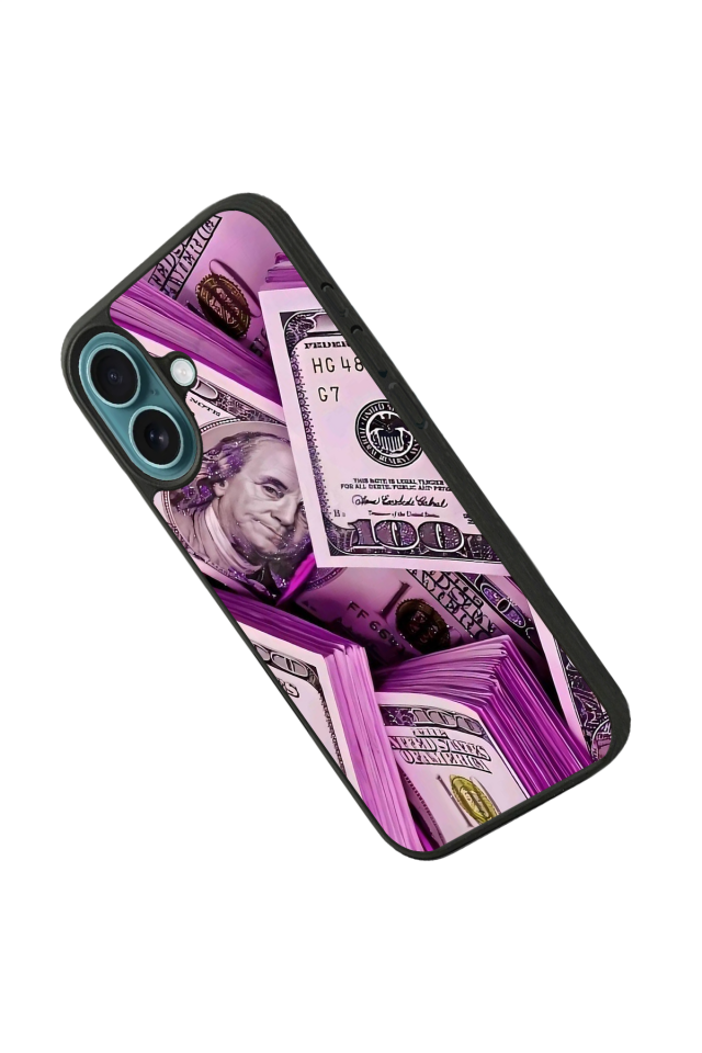 iPhone 16 Uyumlu Money Para Tasarımlı Glossy Premium Kılıf