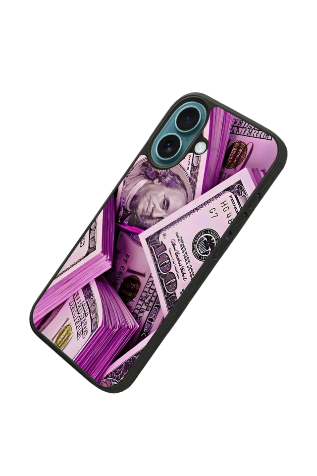 iPhone 16 Uyumlu Money Para Tasarımlı Glossy Premium Kılıf