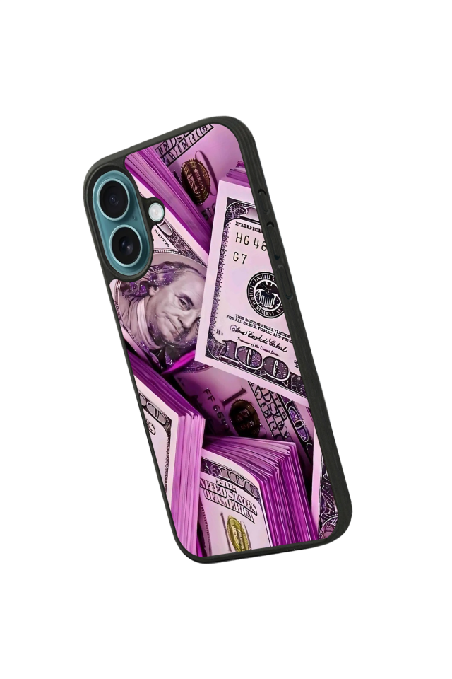 iPhone 16 Uyumlu Money Para Tasarımlı Glossy Premium Kılıf