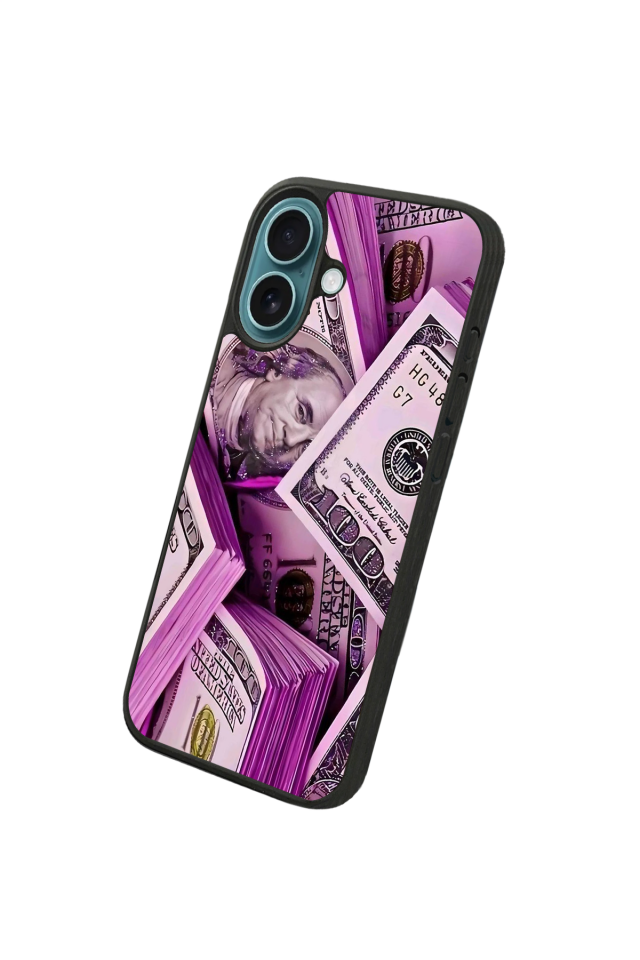 iPhone 16 Uyumlu Money Para Tasarımlı Glossy Premium Kılıf