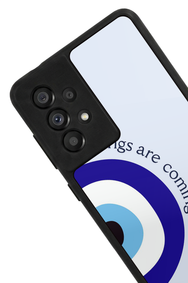 Samsung Galaxy A73 Uyumlu Nazar Tasarımlı Glossy Premium Kılıf