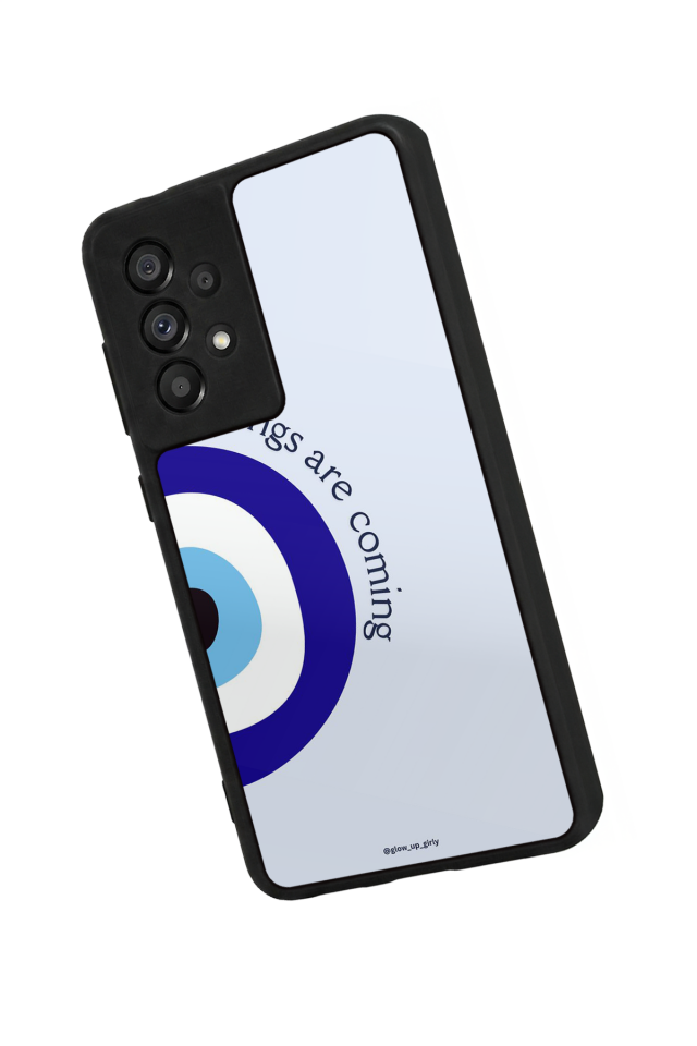 Samsung Galaxy A73 Uyumlu Nazar Tasarımlı Glossy Premium Kılıf